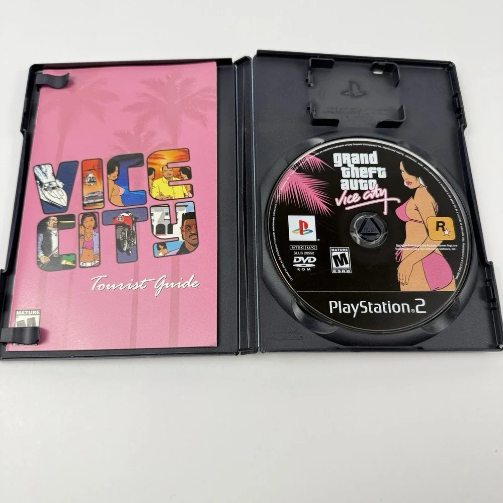 Grand Theft Auto: Vice City (Sony PlayStation 2, 2002) PS2 Black Label No Map
